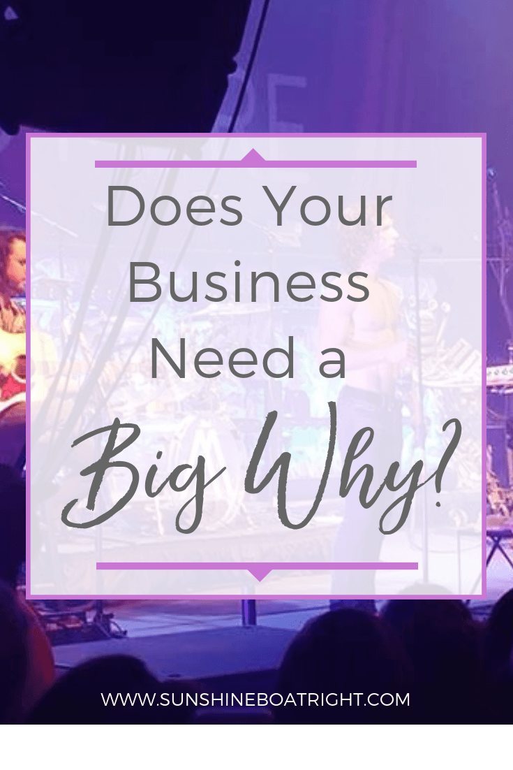 Does Your Business Need a Big Why? From the Blog | Let’s pretend I’m looking for my why, but all I have are ones that seem on the surface to be superficial. (Maybe this is something that you’re going through right now even.) Here’s one for you… Live concerts, being there, the sound, the feel the energy, getting to hang out with and meet the bands. That could seem superficial in a heartbeat yeah? Except…